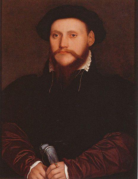 Hans holbein the younger Portrait of an Unknown Man Holding Gloves Sweden oil painting art